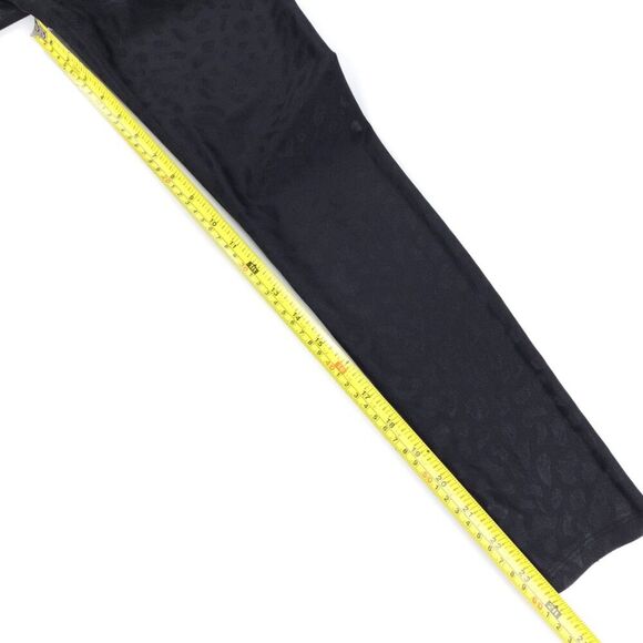 CARBON38 High Rise 7/8 Leggings Leopard Takara Shine Black Minimal Athleisure XS - Picture 3 of 6